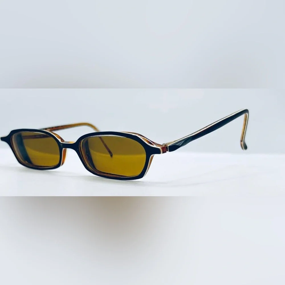 Norma Kamali 7178 Safari Brown Rectangular Sunglasses Frames Only - Picture 2 of 8